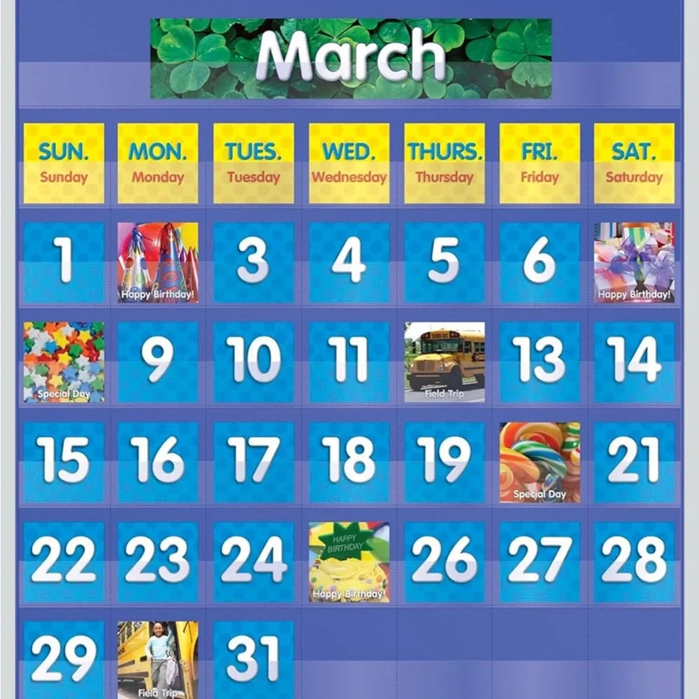 Teacher's Friend Monthly Calendar Pocket Chart - BRAND NEW
